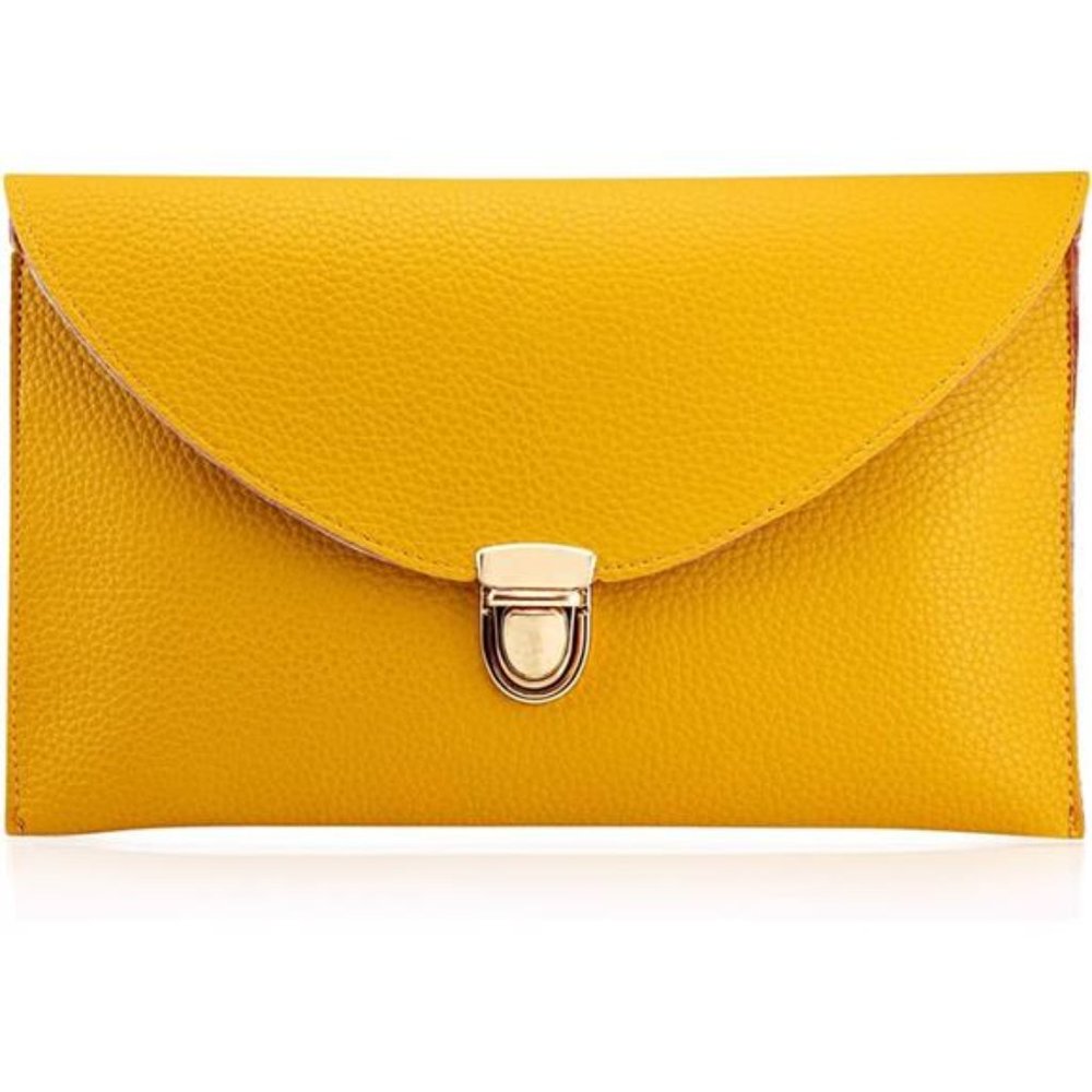 Clutch Purses, PU Leather Evening Envelope Clutch Handbags Womens Crossbody Bag